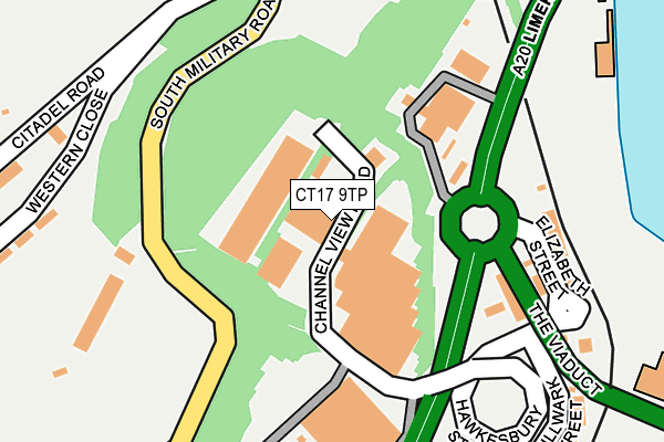 CT17 9TP map - OS OpenMap – Local (Ordnance Survey)