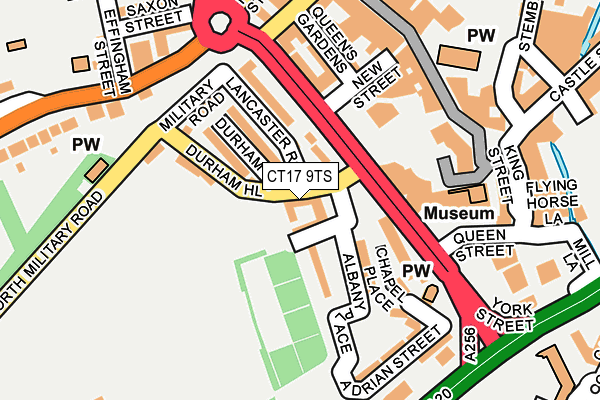 CT17 9TS map - OS OpenMap – Local (Ordnance Survey)