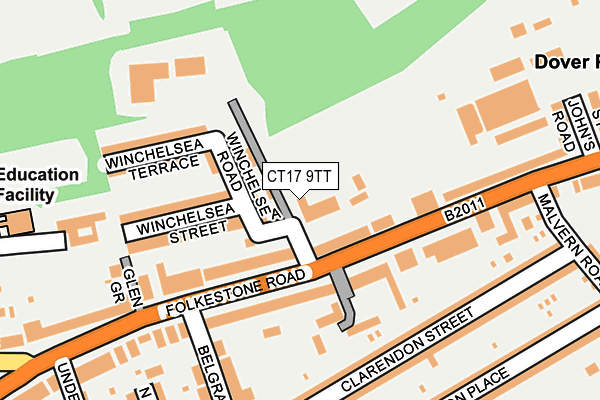 CT17 9TT map - OS OpenMap – Local (Ordnance Survey)