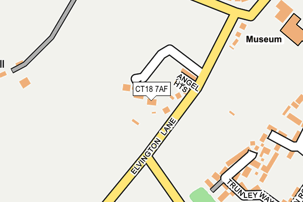CT18 7AF map - OS OpenMap – Local (Ordnance Survey)