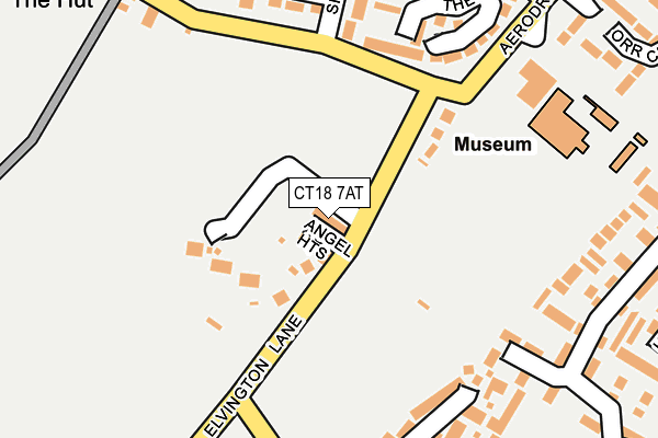 CT18 7AT map - OS OpenMap – Local (Ordnance Survey)