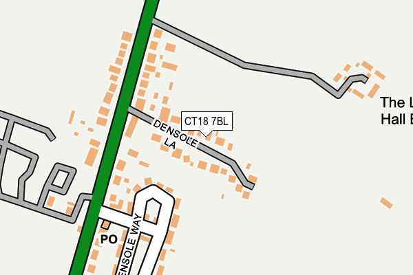 CT18 7BL map - OS OpenMap – Local (Ordnance Survey)