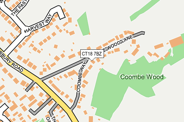 Map of COOMBE WOOD RS LTD at local scale