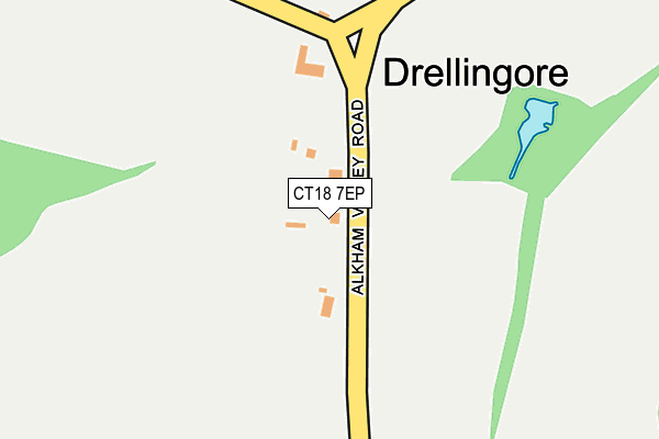 CT18 7EP map - OS OpenMap – Local (Ordnance Survey)