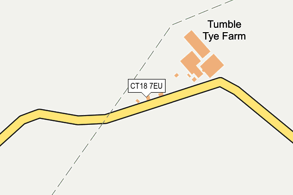 CT18 7EU map - OS OpenMap – Local (Ordnance Survey)