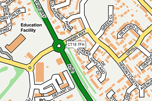 CT18 7FH map - OS OpenMap – Local (Ordnance Survey)