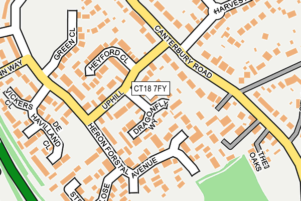 CT18 7FY map - OS OpenMap – Local (Ordnance Survey)