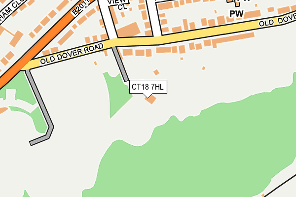 CT18 7HL map - OS OpenMap – Local (Ordnance Survey)