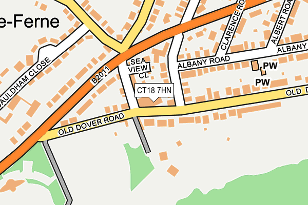 CT18 7HN map - OS OpenMap – Local (Ordnance Survey)