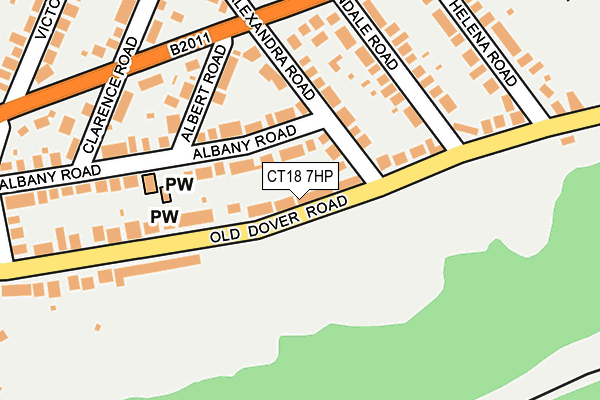 CT18 7HP map - OS OpenMap – Local (Ordnance Survey)