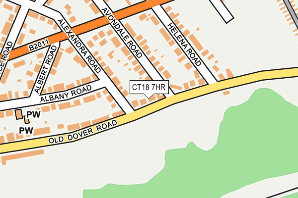 CT18 7HR map - OS OpenMap – Local (Ordnance Survey)