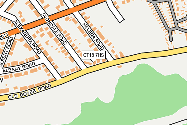 CT18 7HS map - OS OpenMap – Local (Ordnance Survey)