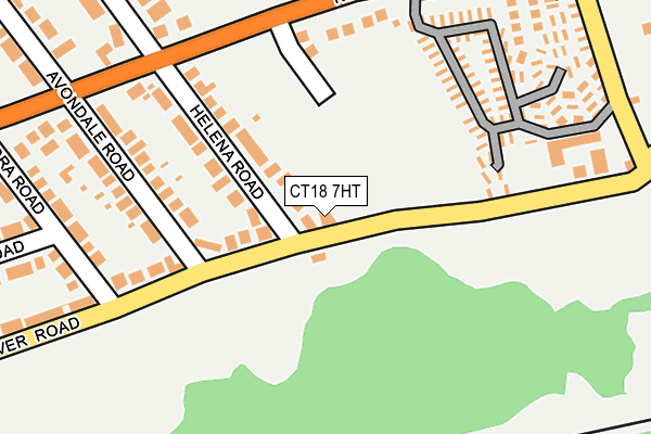 CT18 7HT map - OS OpenMap – Local (Ordnance Survey)