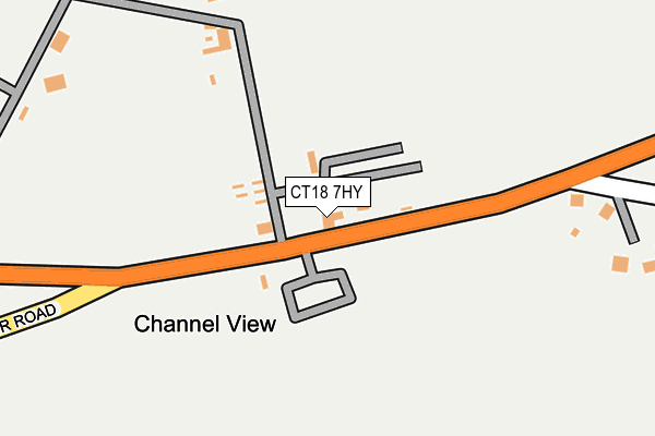 CT18 7HY map - OS OpenMap – Local (Ordnance Survey)