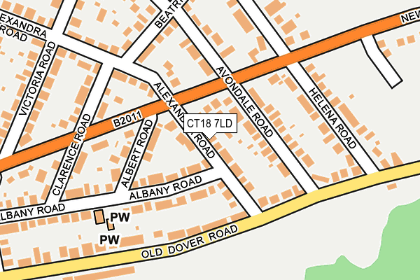 CT18 7LD map - OS OpenMap – Local (Ordnance Survey)