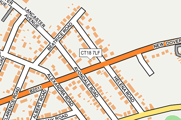 CT18 7LF map - OS OpenMap – Local (Ordnance Survey)