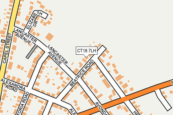 CT18 7LH map - OS OpenMap – Local (Ordnance Survey)