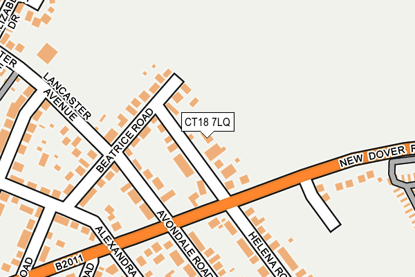 CT18 7LQ map - OS OpenMap – Local (Ordnance Survey)
