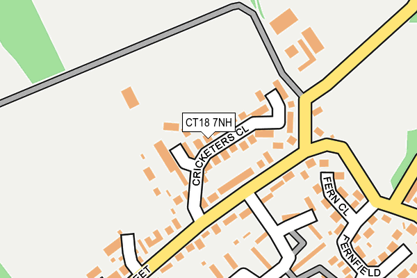 CT18 7NH map - OS OpenMap – Local (Ordnance Survey)