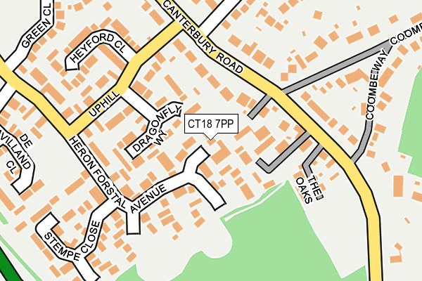 CT18 7PP map - OS OpenMap – Local (Ordnance Survey)