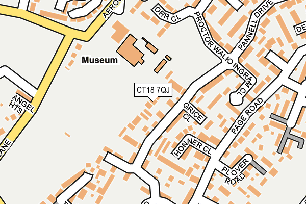 CT18 7QJ map - OS OpenMap – Local (Ordnance Survey)