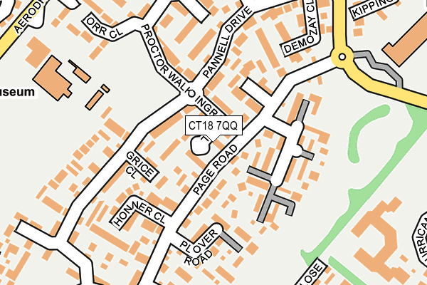 CT18 7QQ map - OS OpenMap – Local (Ordnance Survey)