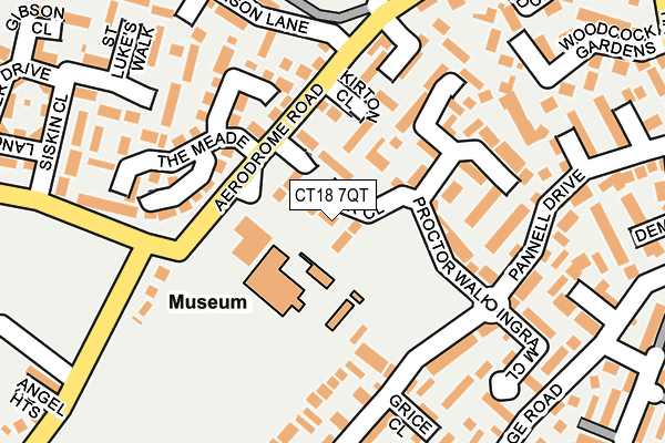 CT18 7QT map - OS OpenMap – Local (Ordnance Survey)