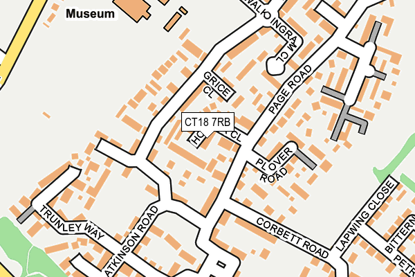 CT18 7RB map - OS OpenMap – Local (Ordnance Survey)