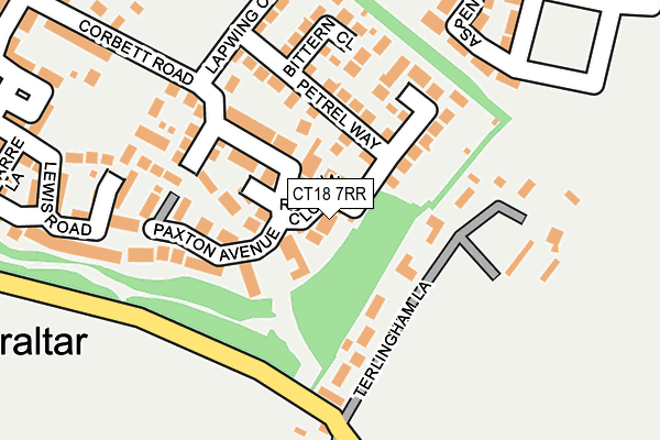 CT18 7RR map - OS OpenMap – Local (Ordnance Survey)