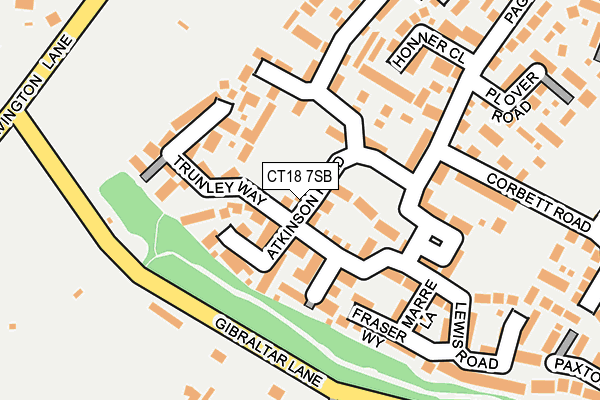 CT18 7SB map - OS OpenMap – Local (Ordnance Survey)