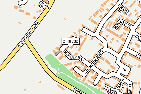 CT18 7SD map - OS OpenMap – Local (Ordnance Survey)