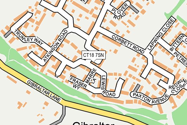 CT18 7SN map - OS OpenMap – Local (Ordnance Survey)