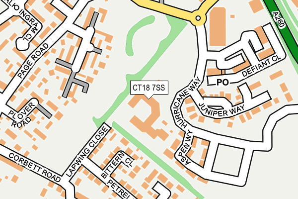 CT18 7SS map - OS OpenMap – Local (Ordnance Survey)