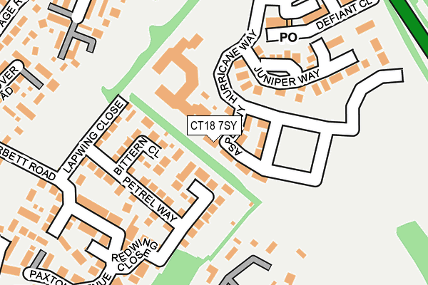 CT18 7SY map - OS OpenMap – Local (Ordnance Survey)