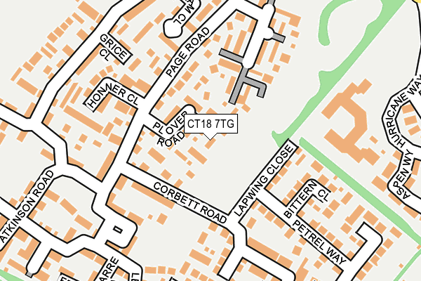 CT18 7TG map - OS OpenMap – Local (Ordnance Survey)