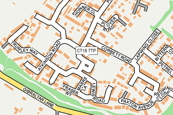 CT18 7TP map - OS OpenMap – Local (Ordnance Survey)