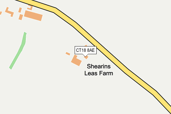 CT18 8AE map - OS OpenMap – Local (Ordnance Survey)