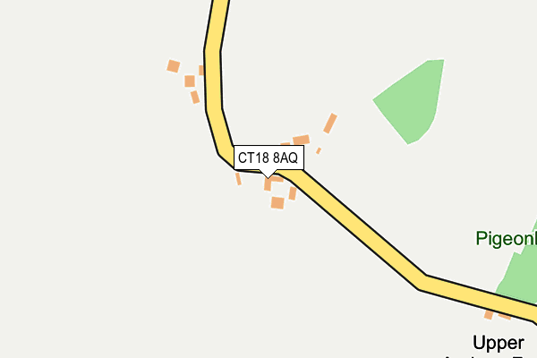 CT18 8AQ map - OS OpenMap – Local (Ordnance Survey)