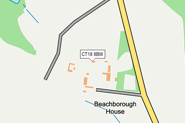 CT18 8BW map - OS OpenMap – Local (Ordnance Survey)