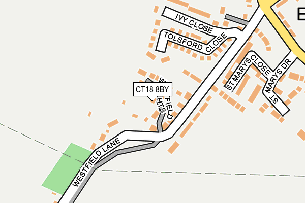 CT18 8BY map - OS OpenMap – Local (Ordnance Survey)