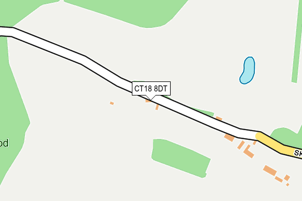 CT18 8DT map - OS OpenMap – Local (Ordnance Survey)