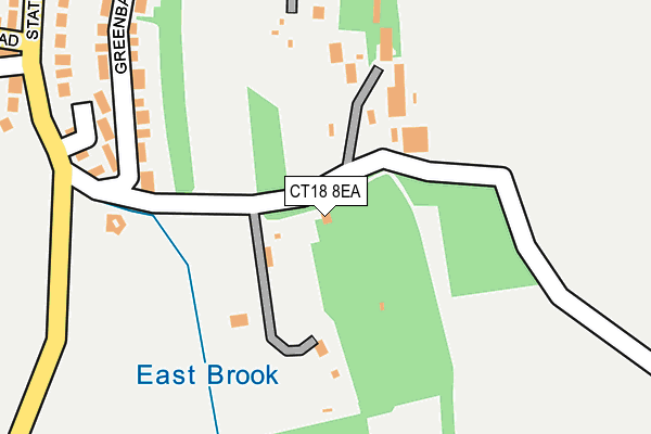 CT18 8EA map - OS OpenMap – Local (Ordnance Survey)