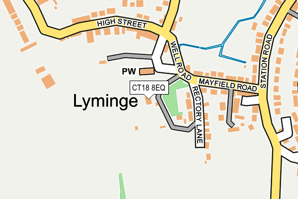 CT18 8EQ map - OS OpenMap – Local (Ordnance Survey)