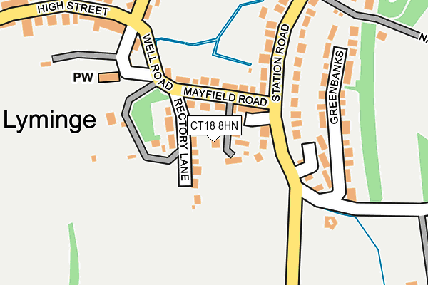 CT18 8HN map - OS OpenMap – Local (Ordnance Survey)