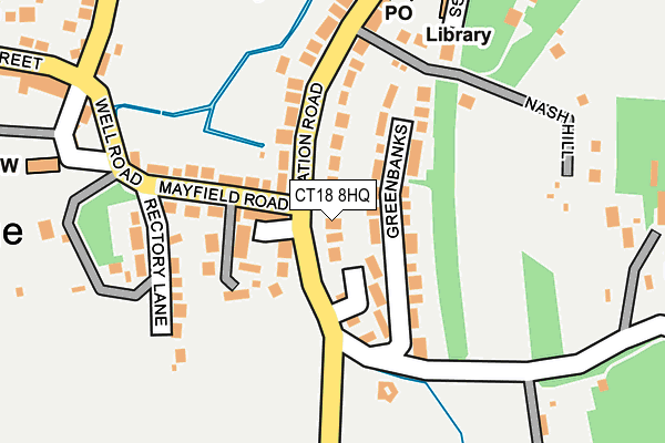 CT18 8HQ map - OS OpenMap – Local (Ordnance Survey)