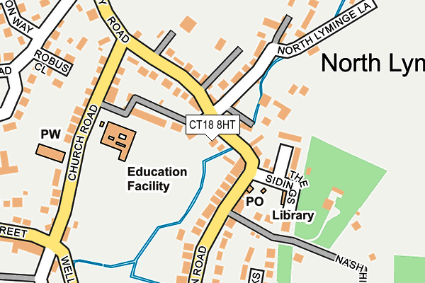 CT18 8HT map - OS OpenMap – Local (Ordnance Survey)