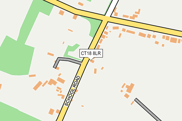 CT18 8LR map - OS OpenMap – Local (Ordnance Survey)