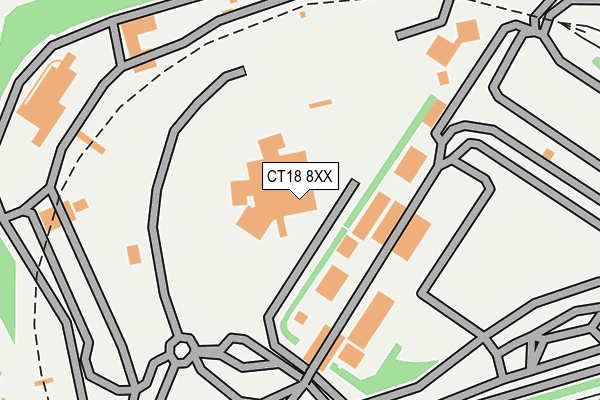 CT18 8XX map - OS OpenMap – Local (Ordnance Survey)