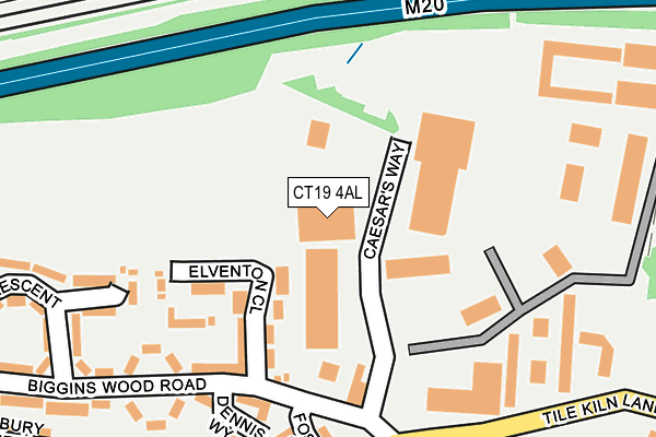 CT19 4AL map - OS OpenMap – Local (Ordnance Survey)