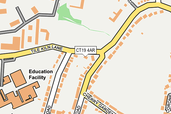 CT19 4AR map - OS OpenMap – Local (Ordnance Survey)